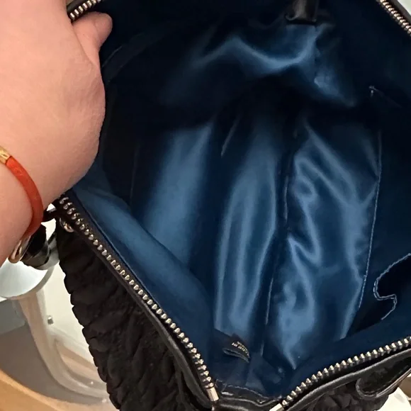 Coach Black Quilted Satchel with Braided Detail - Picture 15 of 16